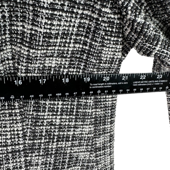 Anne Klein Women's Blazer Jacket Black White Tweed Single Button Size L - Picture 12 of 16